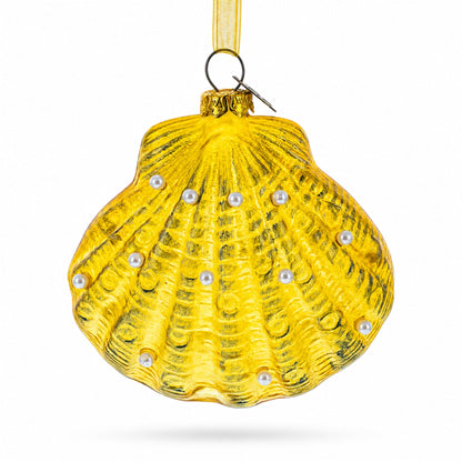Sea Shell Glass Christmas Ornament