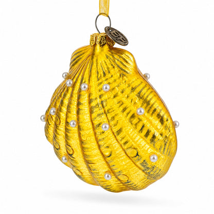 Sea Shell Glass Christmas Ornament