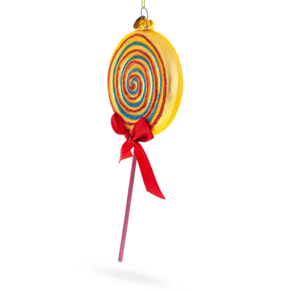 Lollipop on Stick Glass Christmas Ornament