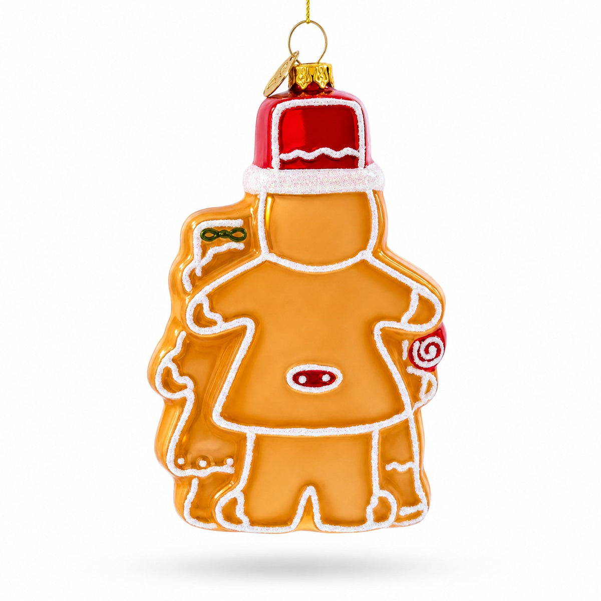 Gingerbread Family Glass Christmas Ornament