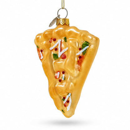Cake Slice Glass Christmas Ornament