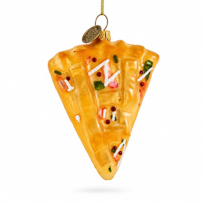 Cake Slice Glass Christmas Ornament