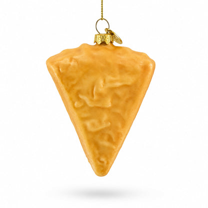 Cake Slice Glass Christmas Ornament