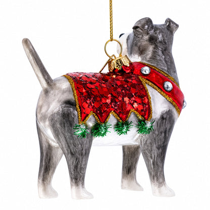 Irish Terrier Glass Christmas Ornament