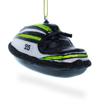 Personal Watercraft Jet Ski Glass Christmas Ornament