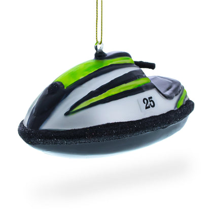 Personal Watercraft Jet Ski Glass Christmas Ornament