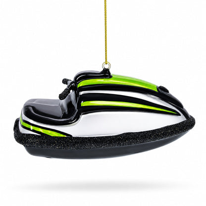 Personal Watercraft Jet Ski Glass Christmas Ornament