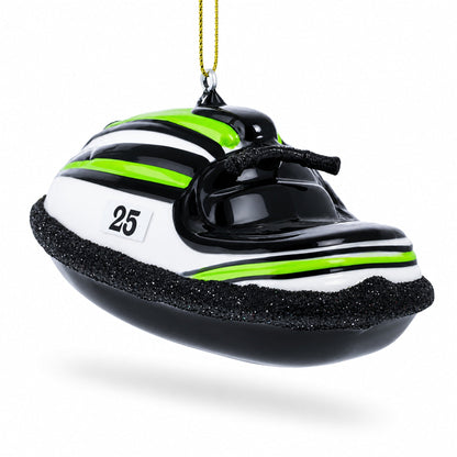 Personal Watercraft Jet Ski Glass Christmas Ornament