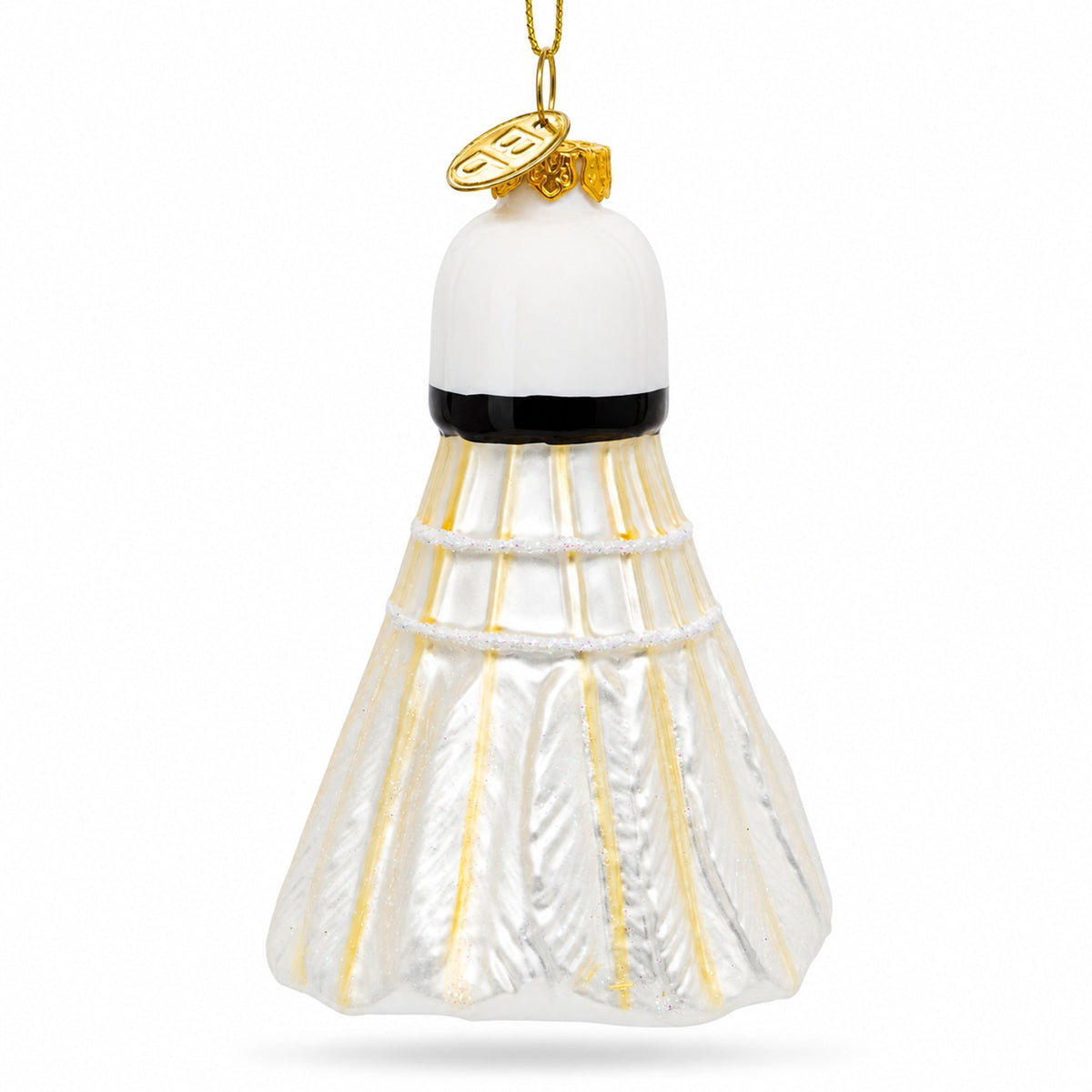 Badminton Shuttlecock Birdie Glass Christmas Ornament