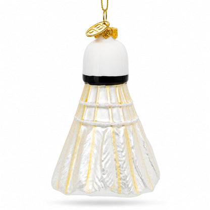Badminton Shuttlecock Birdie Glass Christmas Ornament