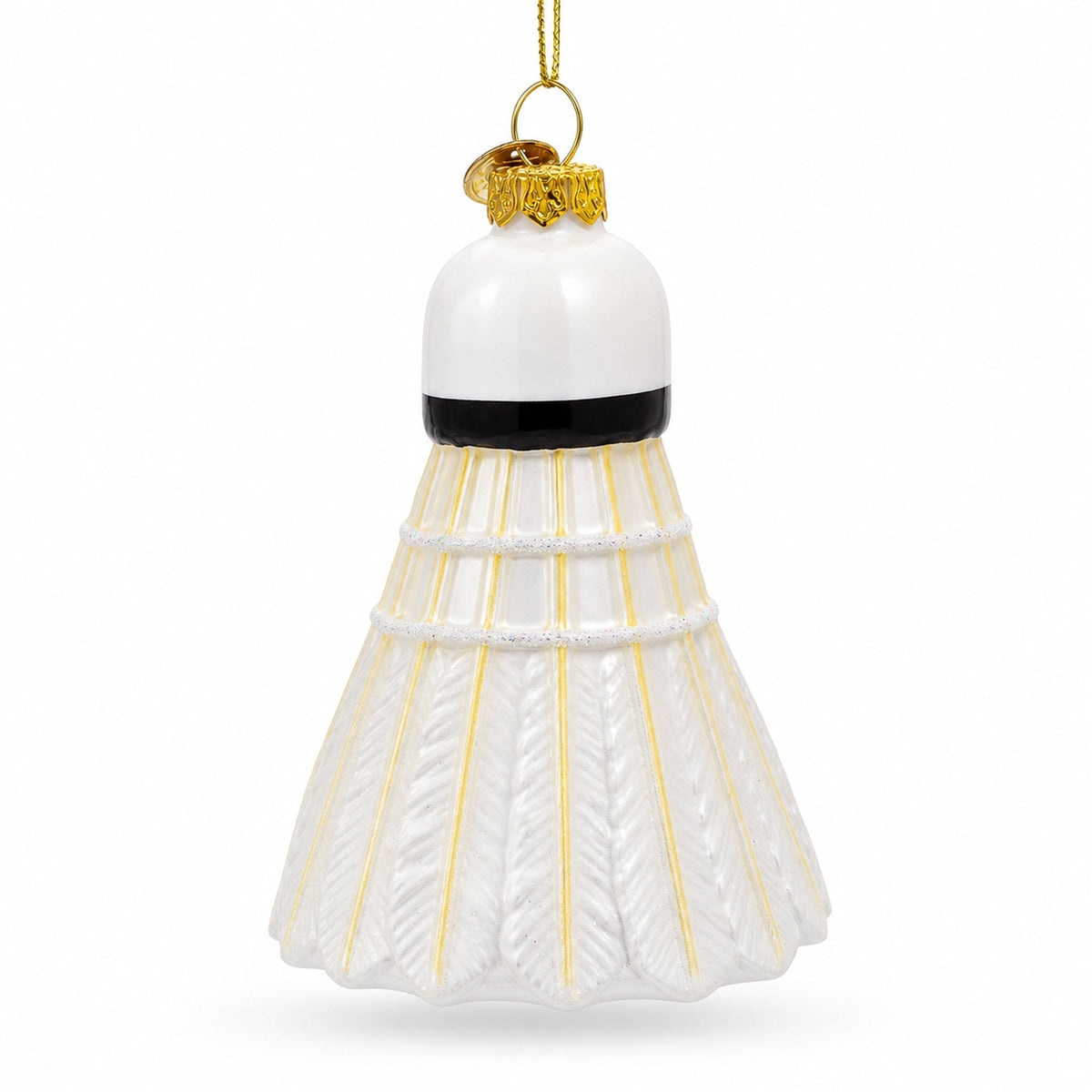 Badminton Shuttlecock Birdie Glass Christmas Ornament