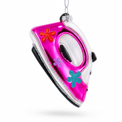 Pink Iron Glass Christmas Ornament