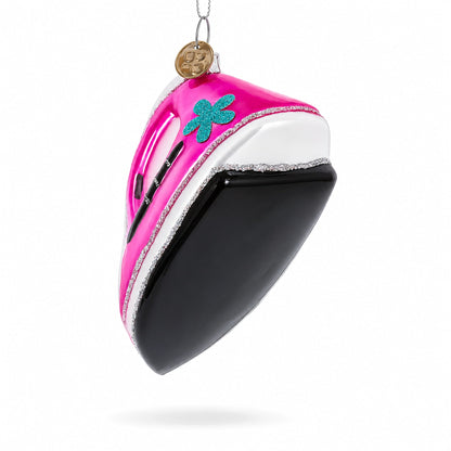 Pink Iron Glass Christmas Ornament