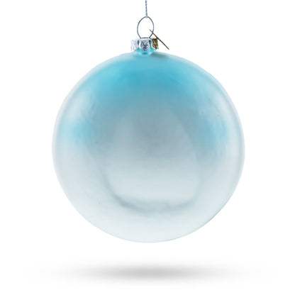 Loving Swans Couple Glass Christmas Ornament