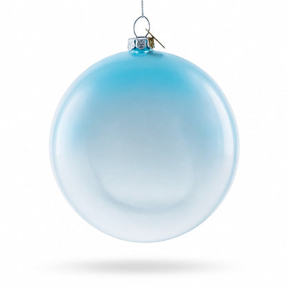 Loving Swans Couple Glass Christmas Ornament