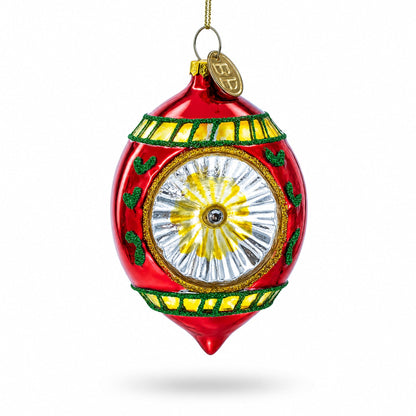 Vintage-Inspired Retro Reflector Glass Christmas Ornament
