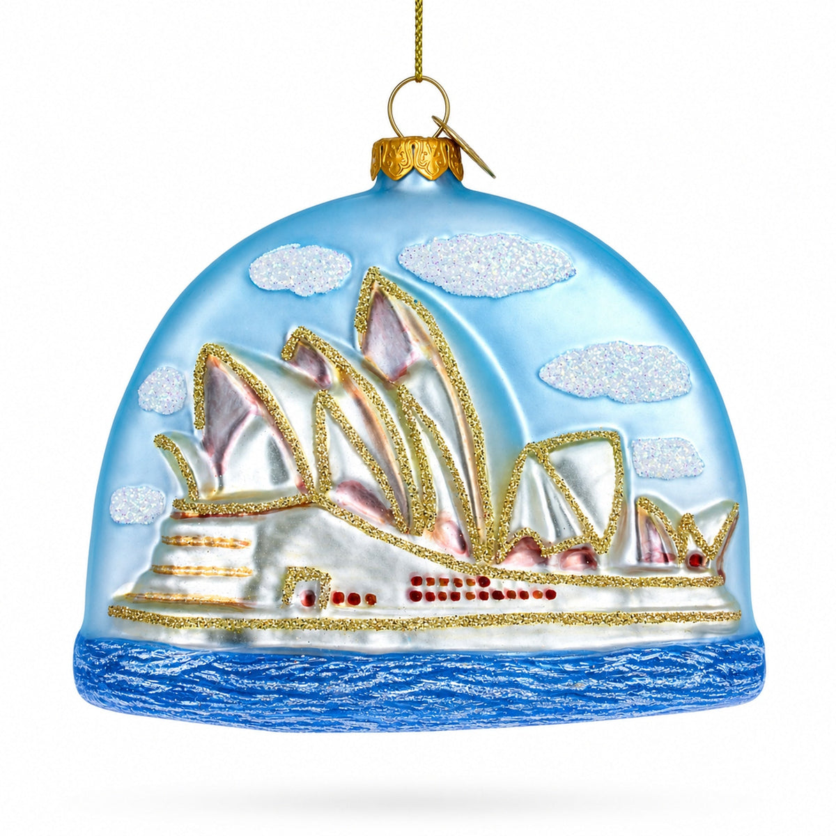 Sydney Opera House Glass Christmas Ornament