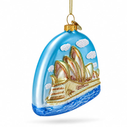 Sydney Opera House Glass Christmas Ornament