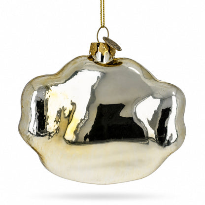 Purple Mask Glass Christmas Ornament
