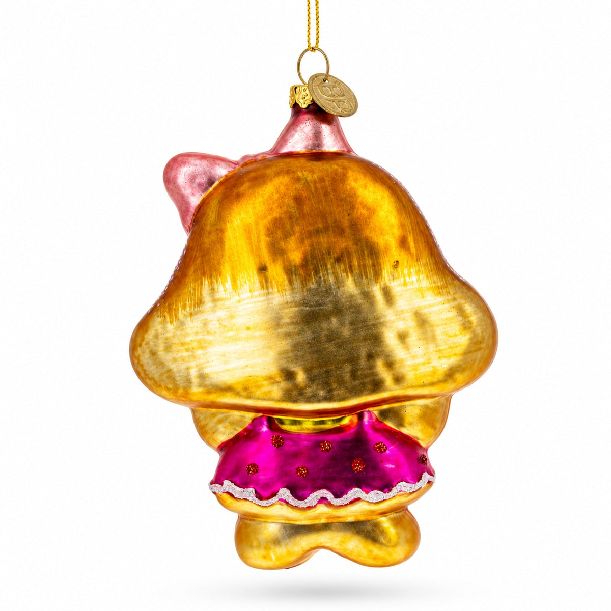Gingerbread Girl Glass Christmas Ornament