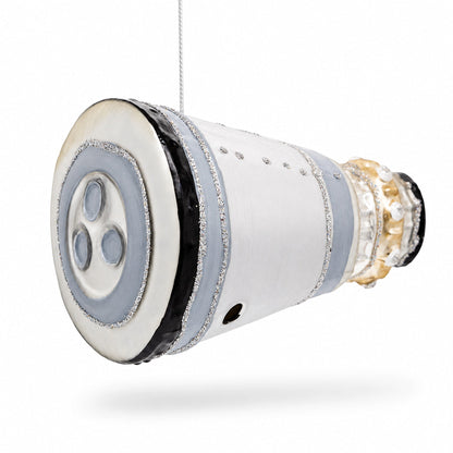 Mars Space Shuttle Glass Christmas Ornament
