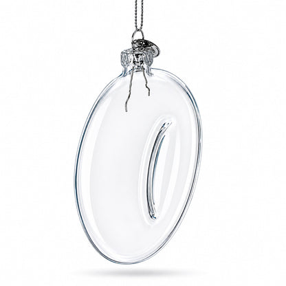 Doughnut Clear Glass Christmas Ornament