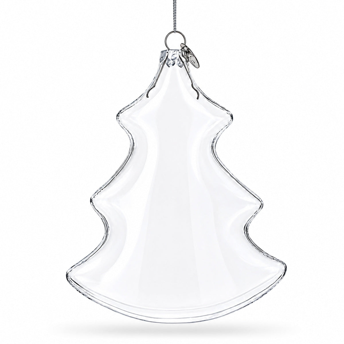 Christmas Tree Clear Glass Christmas Ornament