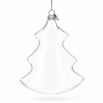 Christmas Tree Clear Glass Christmas Ornament