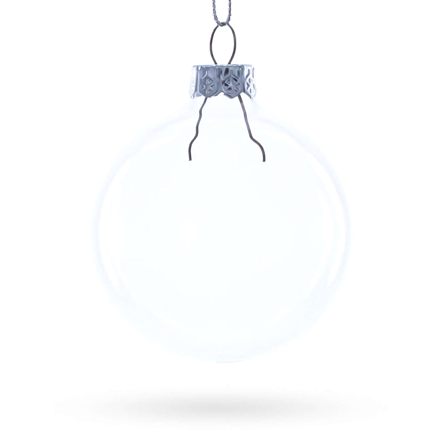 Set of 3 Clear Glass Ball Ornament 2.5