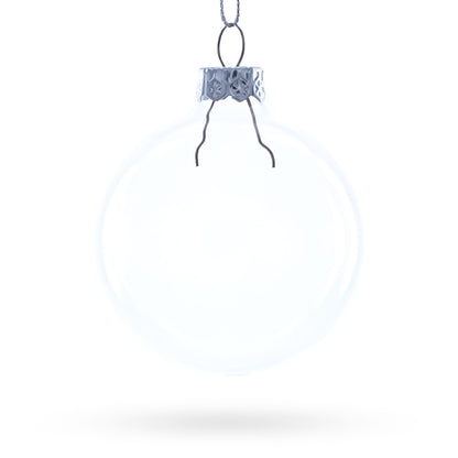 Set of 3 Clear Glass Ball Ornament 2.5