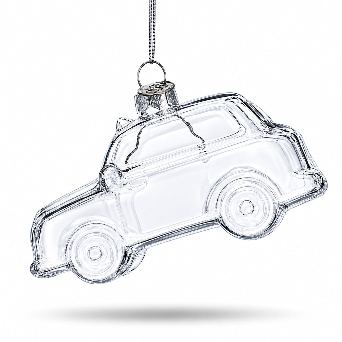 Car Clear Glass Christmas Ornament