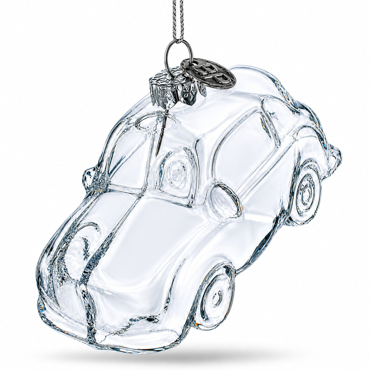 Car Clear Glass Christmas Ornament