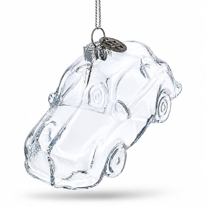 Car Clear Glass Christmas Ornament