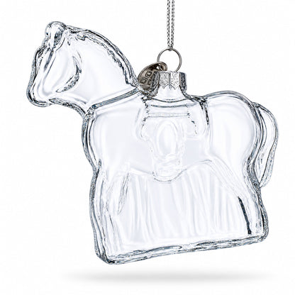 Horse Clear Glass Christmas Ornament