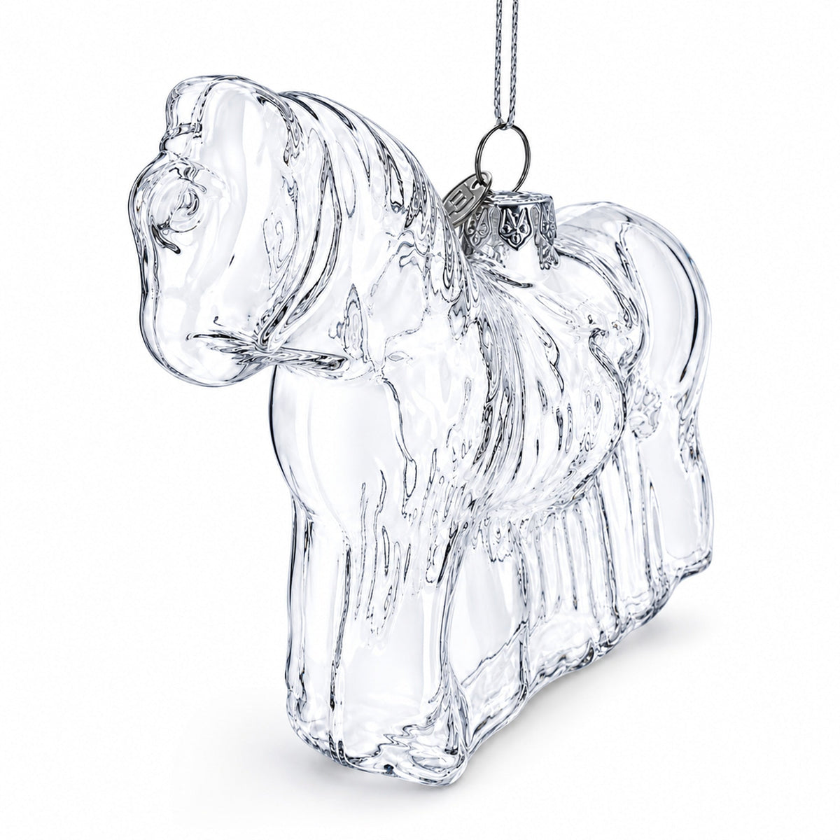 Horse Clear Glass Christmas Ornament