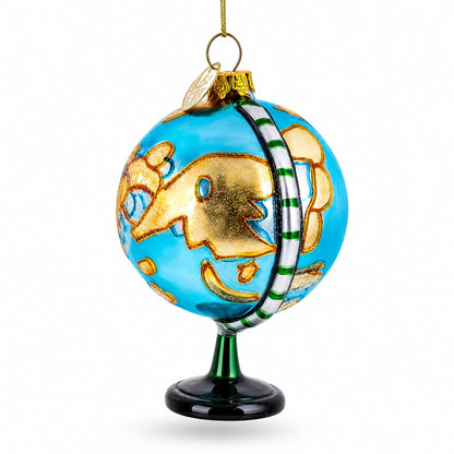 World Sphere Globe Glass Christmas Ornament