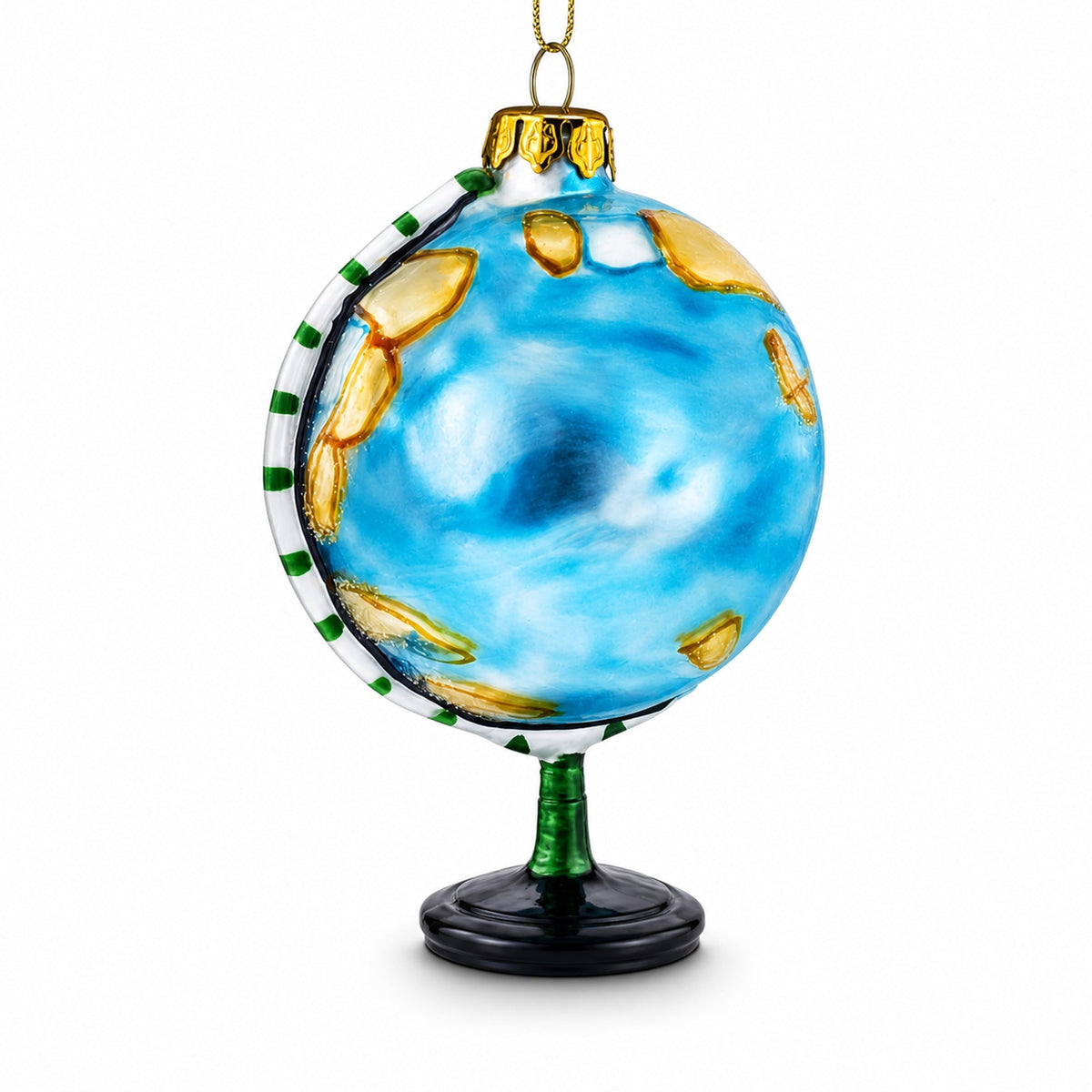 World Sphere Globe Glass Christmas Ornament