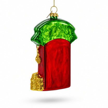 Jackpot Casino Slot Machine Glass Christmas Ornament