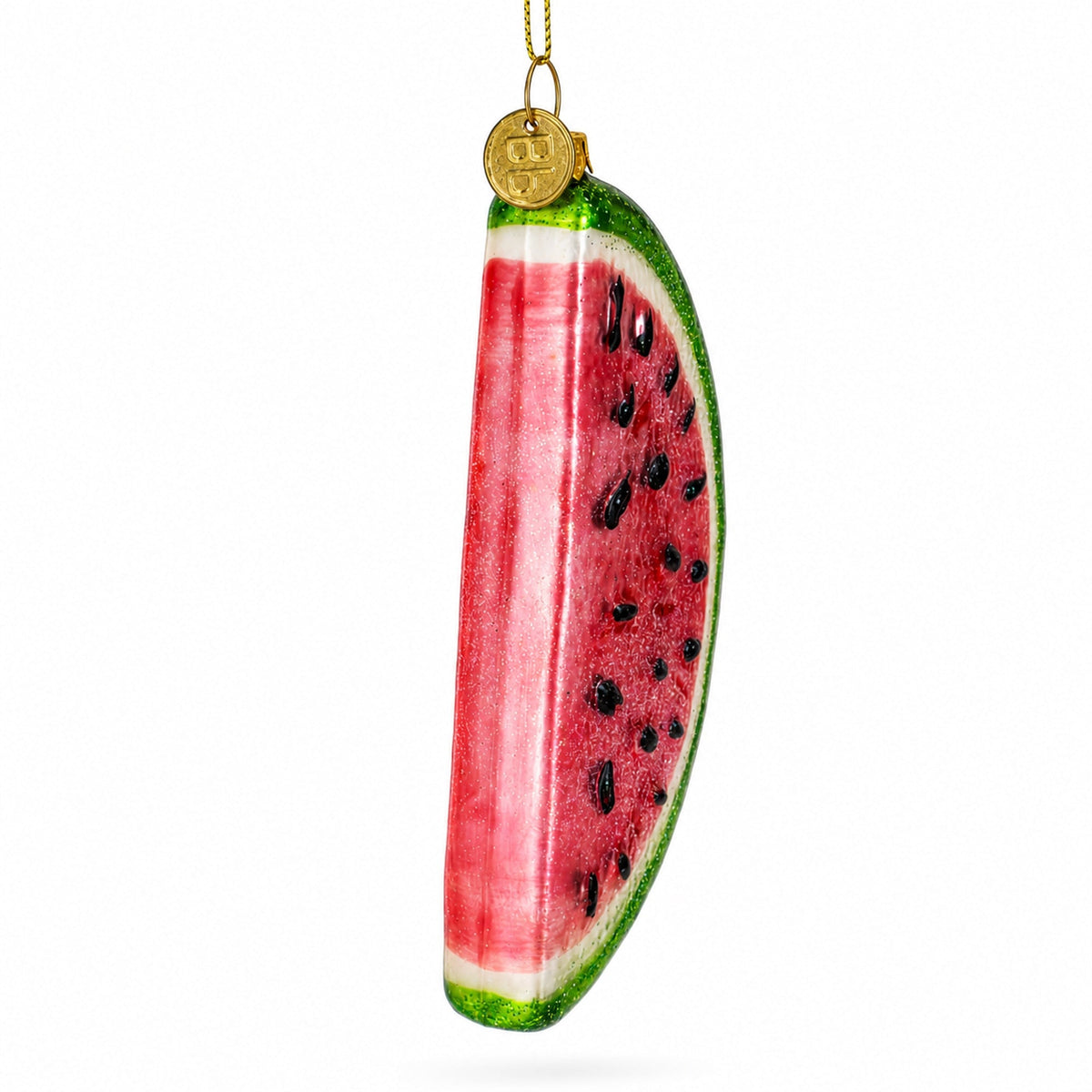 Watermelon Slice Glass Christmas Ornament