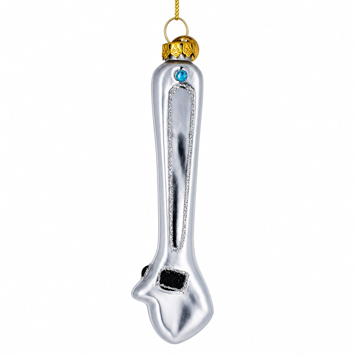 Adjustable Wrench Glass Christmas Ornament