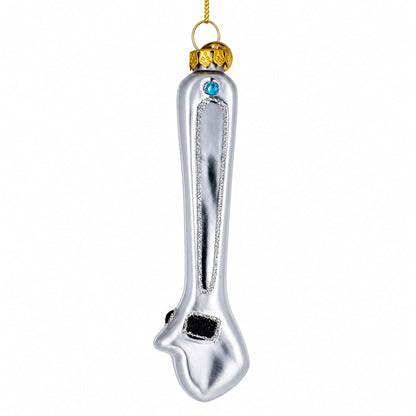 Adjustable Wrench Glass Christmas Ornament