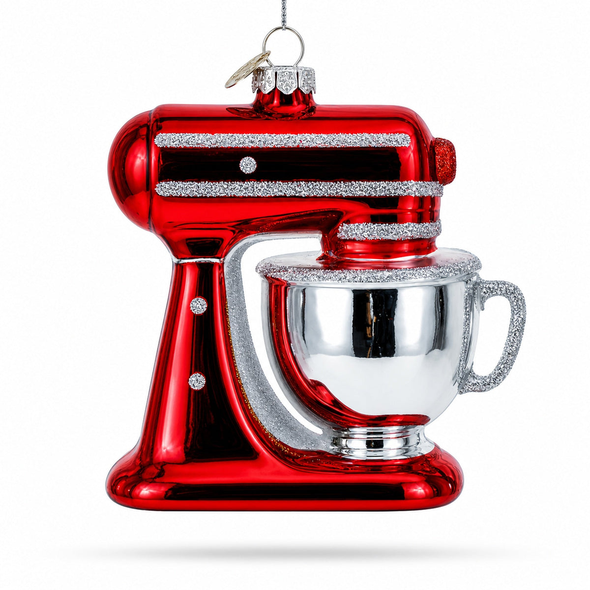 Retro Stand Kitchen Mixer Glass Christmas Ornament