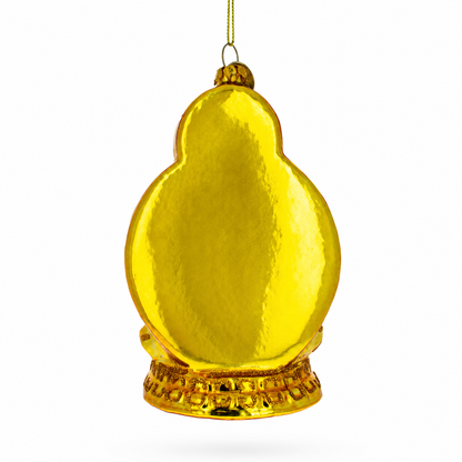 Golden Buddha Glass Christmas Ornament