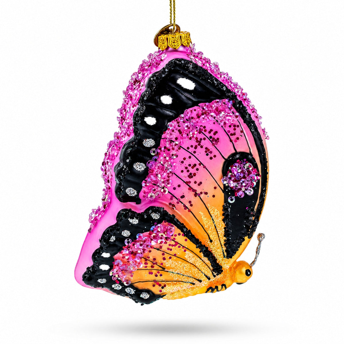 Butterfly Glass Christmas Ornament