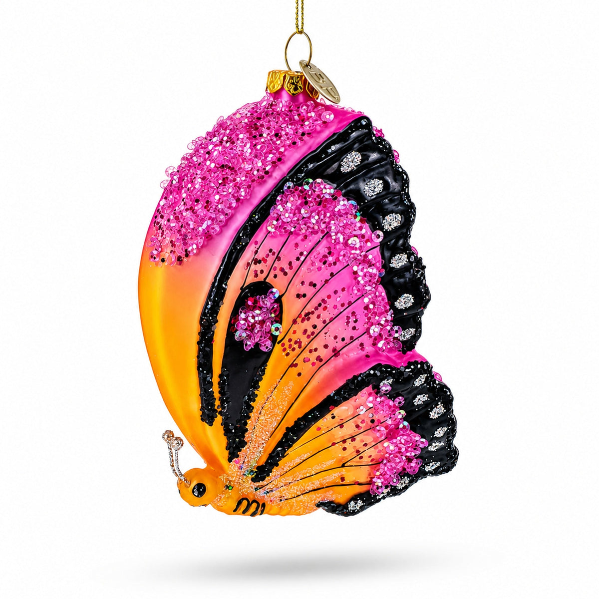 Butterfly Glass Christmas Ornament