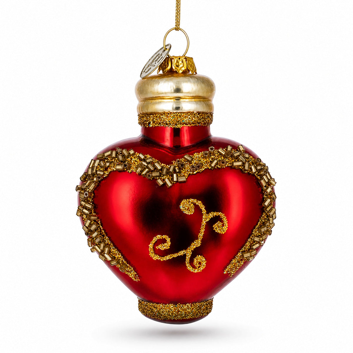 Elegant Perfume Bottle Glass Christmas Ornament