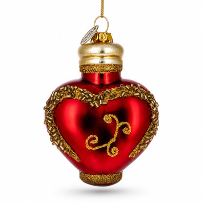 Elegant Perfume Bottle Glass Christmas Ornament