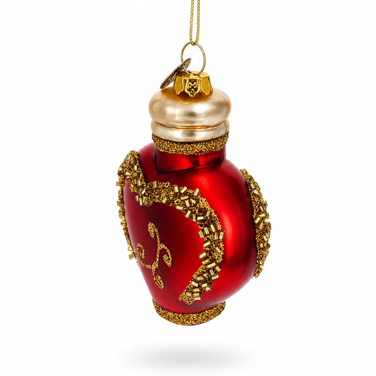 Elegant Perfume Bottle Glass Christmas Ornament