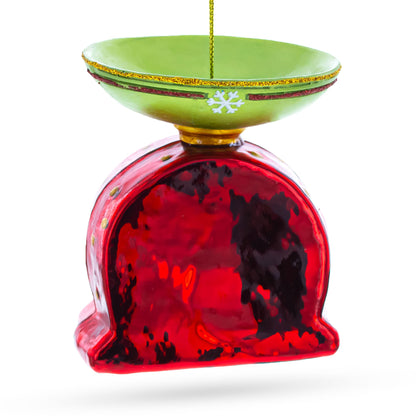 Kitchen Food Scale Glass Christmas Ornament