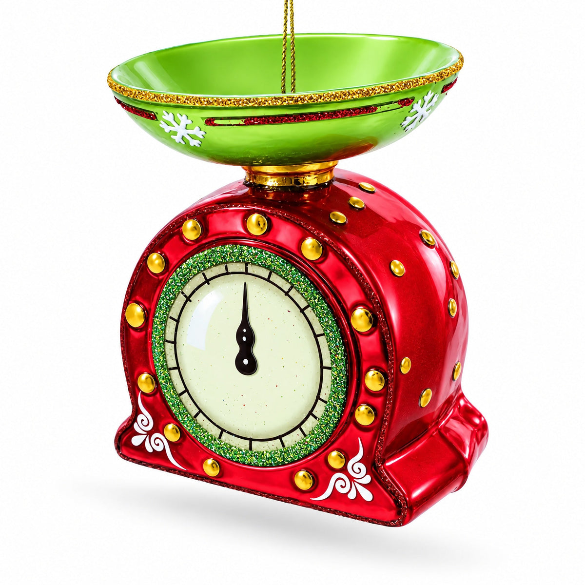 Kitchen Food Scale Glass Christmas Ornament